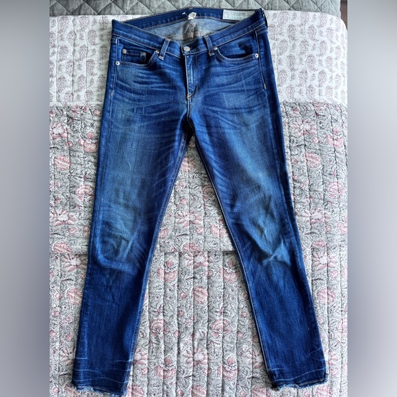 RAG & BONE Crop Jean 9” Rise Frayed Hem Size 29 - Picture 4 of 7